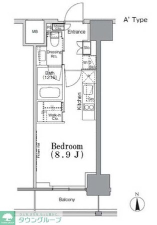 パークハビオ飯田橋の物件間取画像